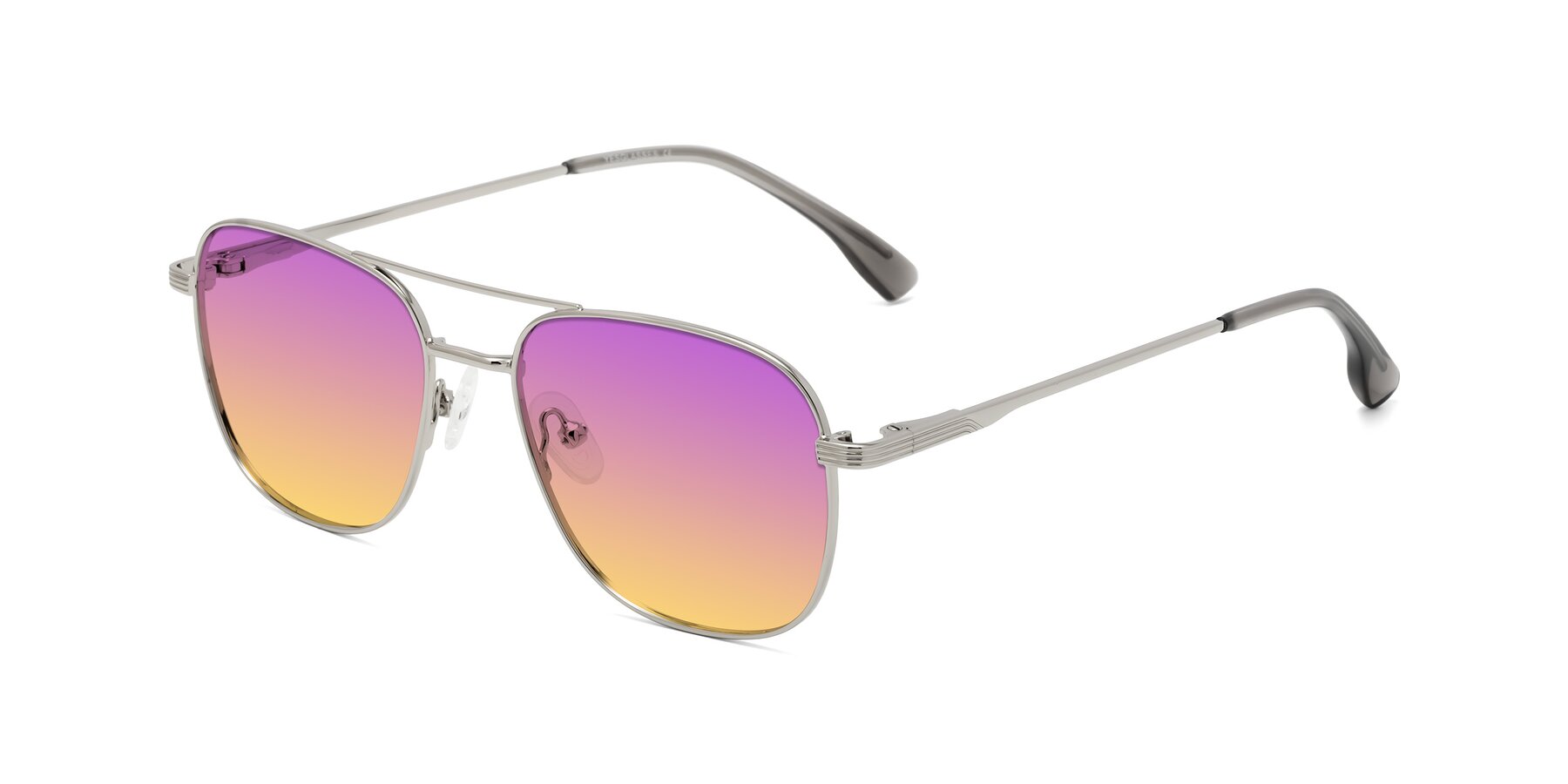 Angle of Summer in Silver with Purple / Yellow Gradient Lenses