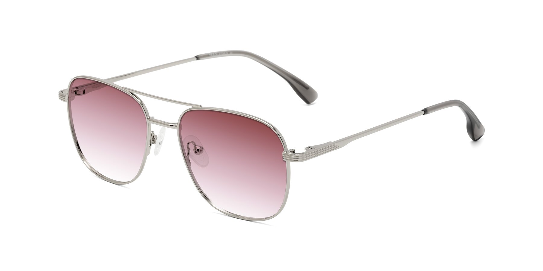 Angle of Summer in Silver with Garnet Gradient Lenses