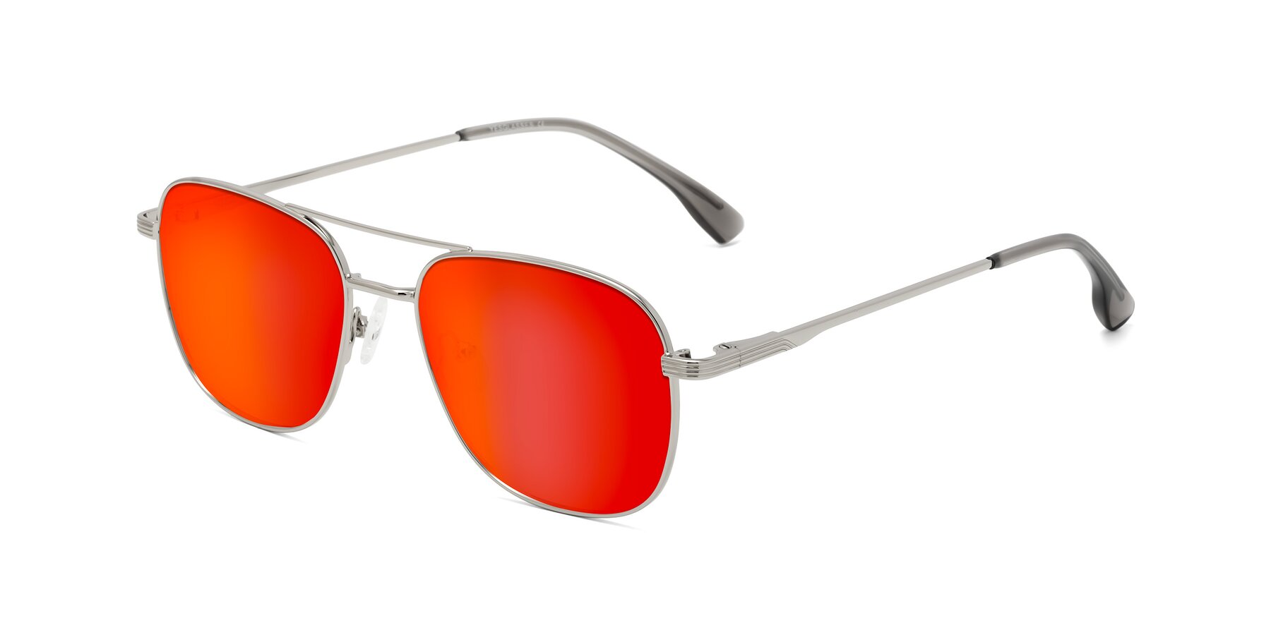 Angle of Summer in Silver with Red Gold Mirrored Lenses