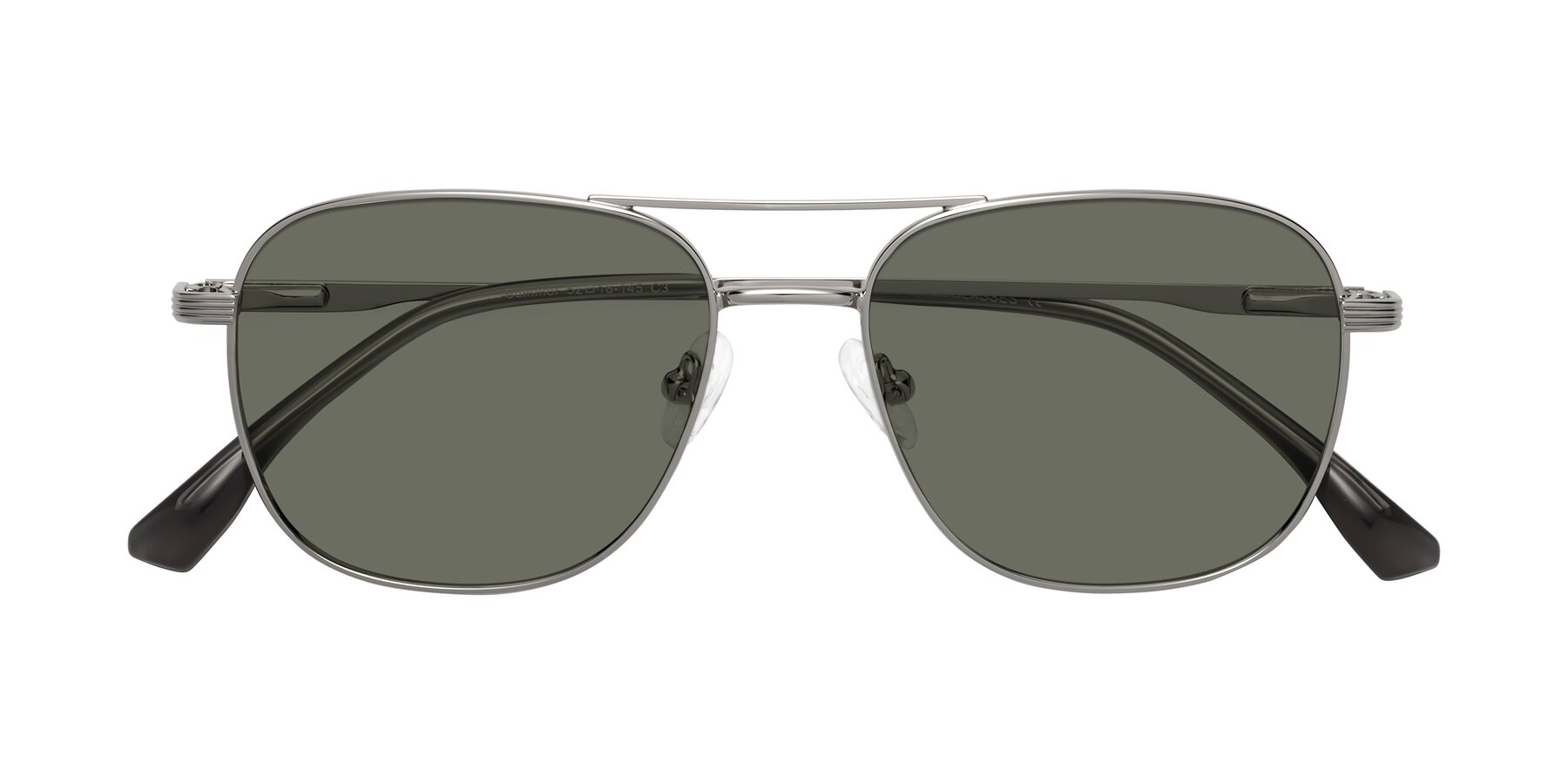 Folded Front of Summer in Silver with Gray Polarized Lenses