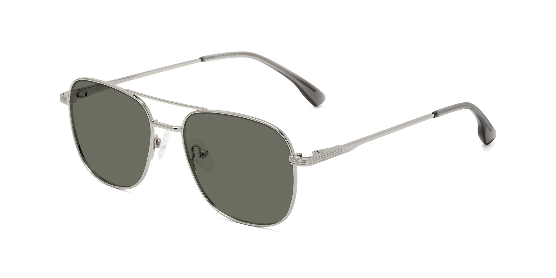 Angle of Summer in Silver with Gray Polarized Lenses