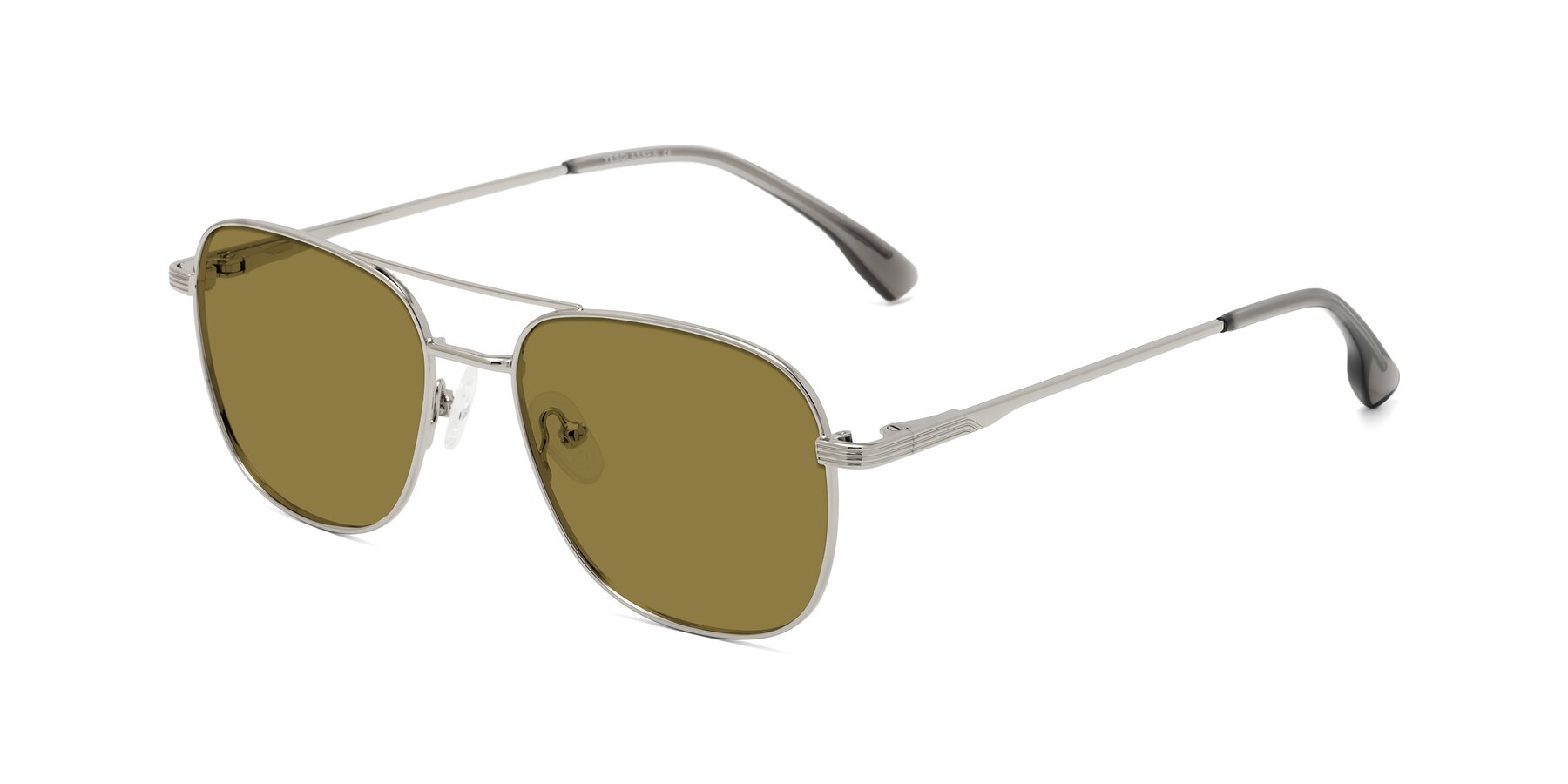 Angle of Summer in Silver with Brown Polarized Lenses