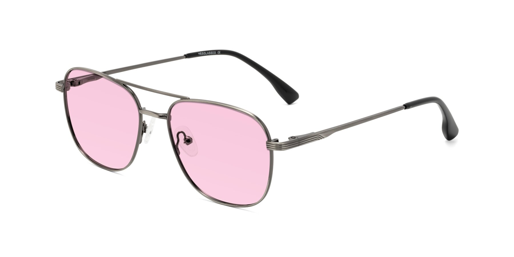 Angle of Summer in Gunmetal with Light Pink Tinted Lenses