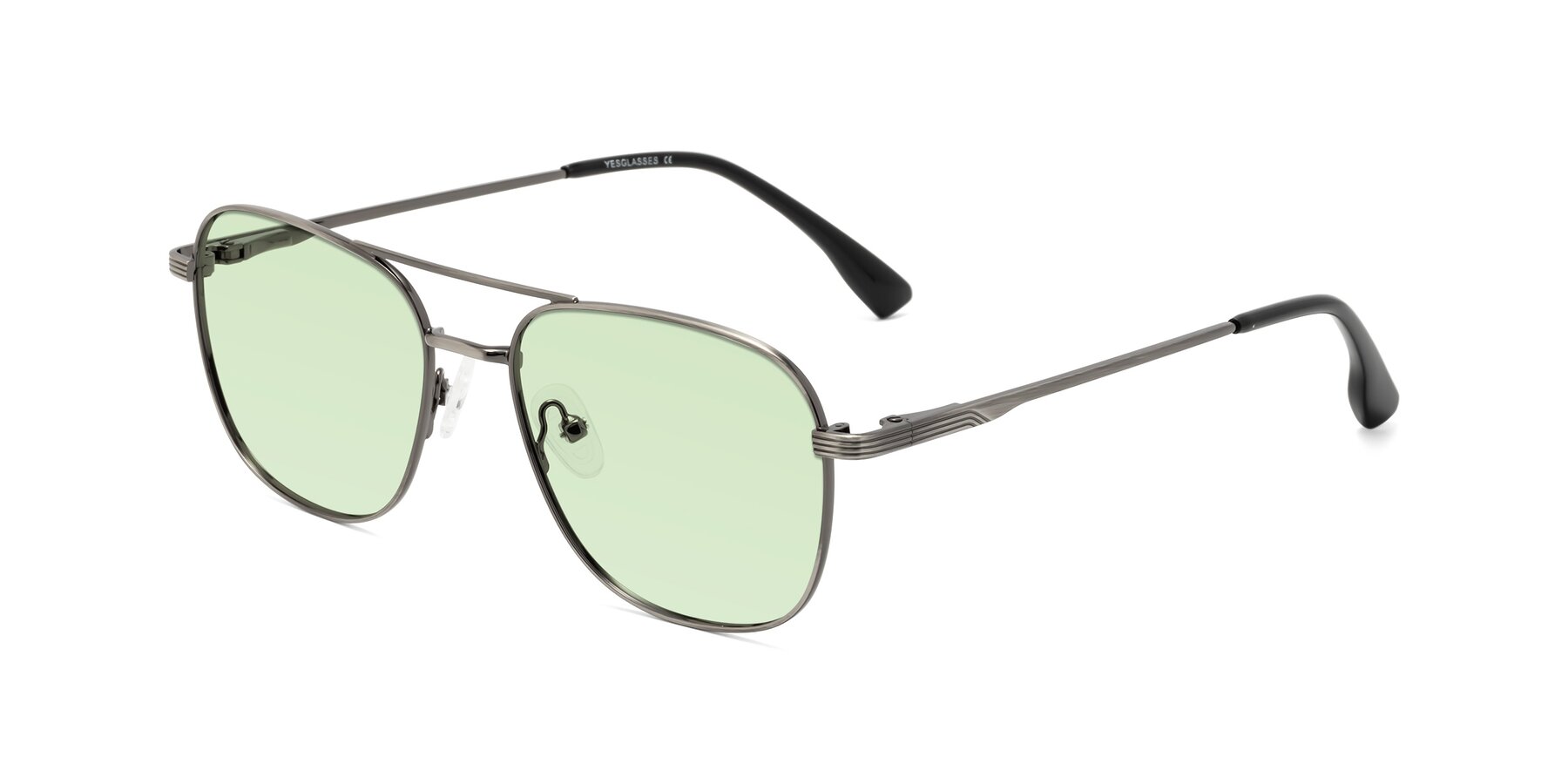 Angle of Summer in Gunmetal with Light Green Tinted Lenses