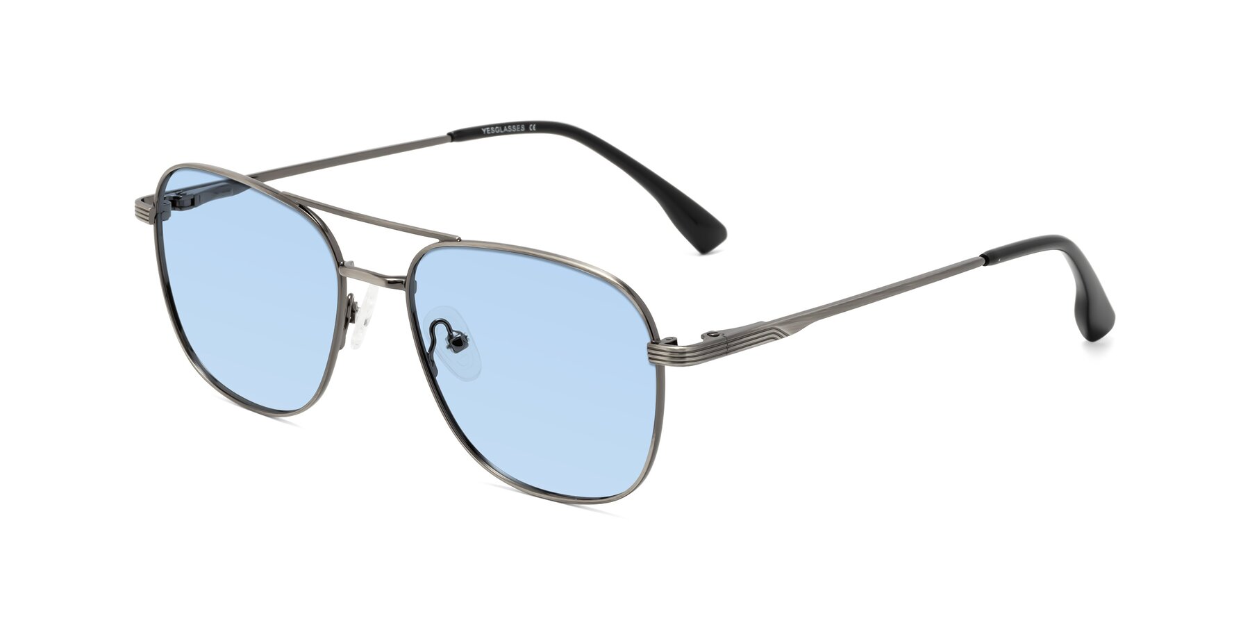 Angle of Summer in Gunmetal with Light Blue Tinted Lenses