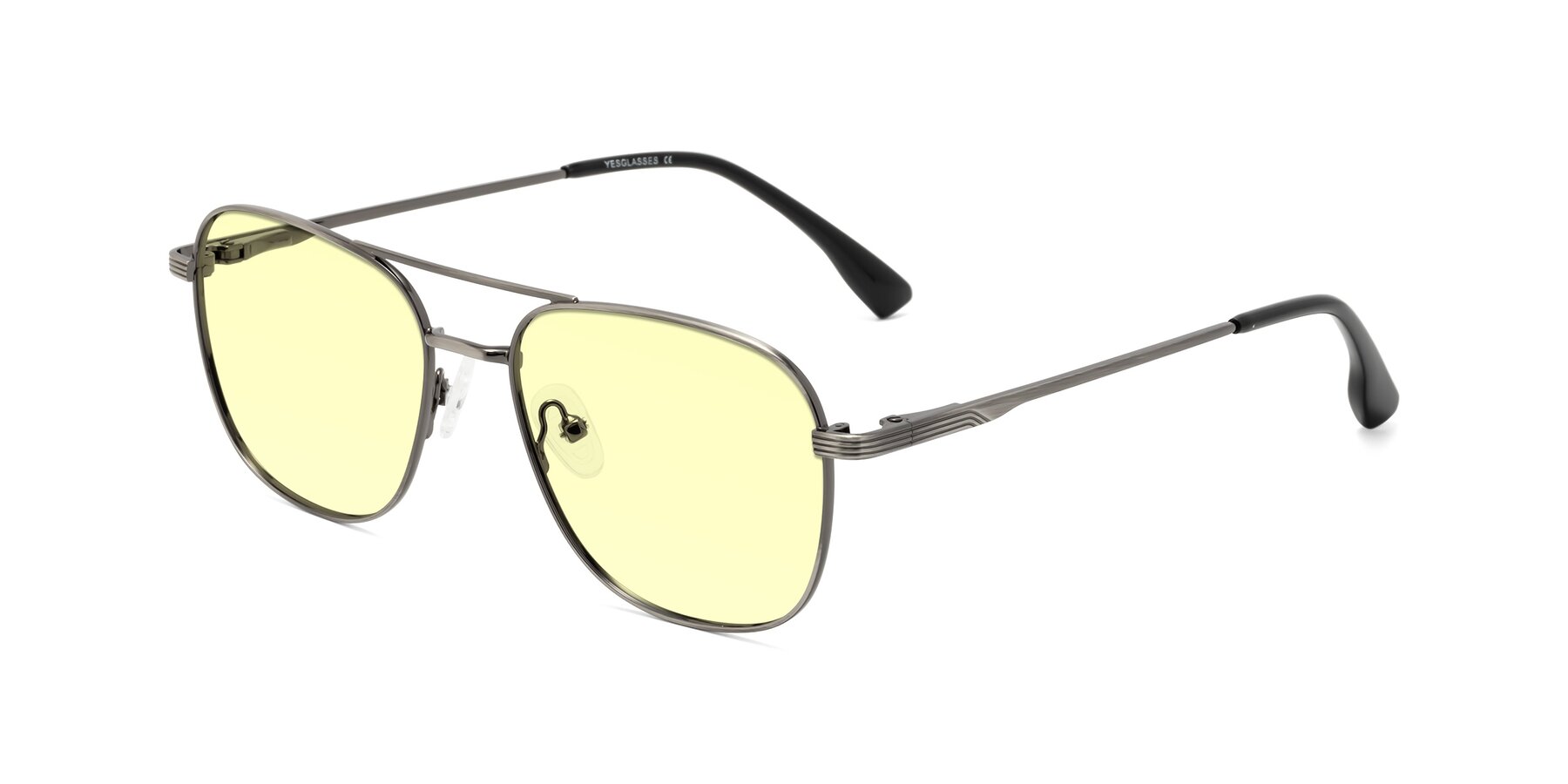 Angle of Summer in Gunmetal with Light Yellow Tinted Lenses