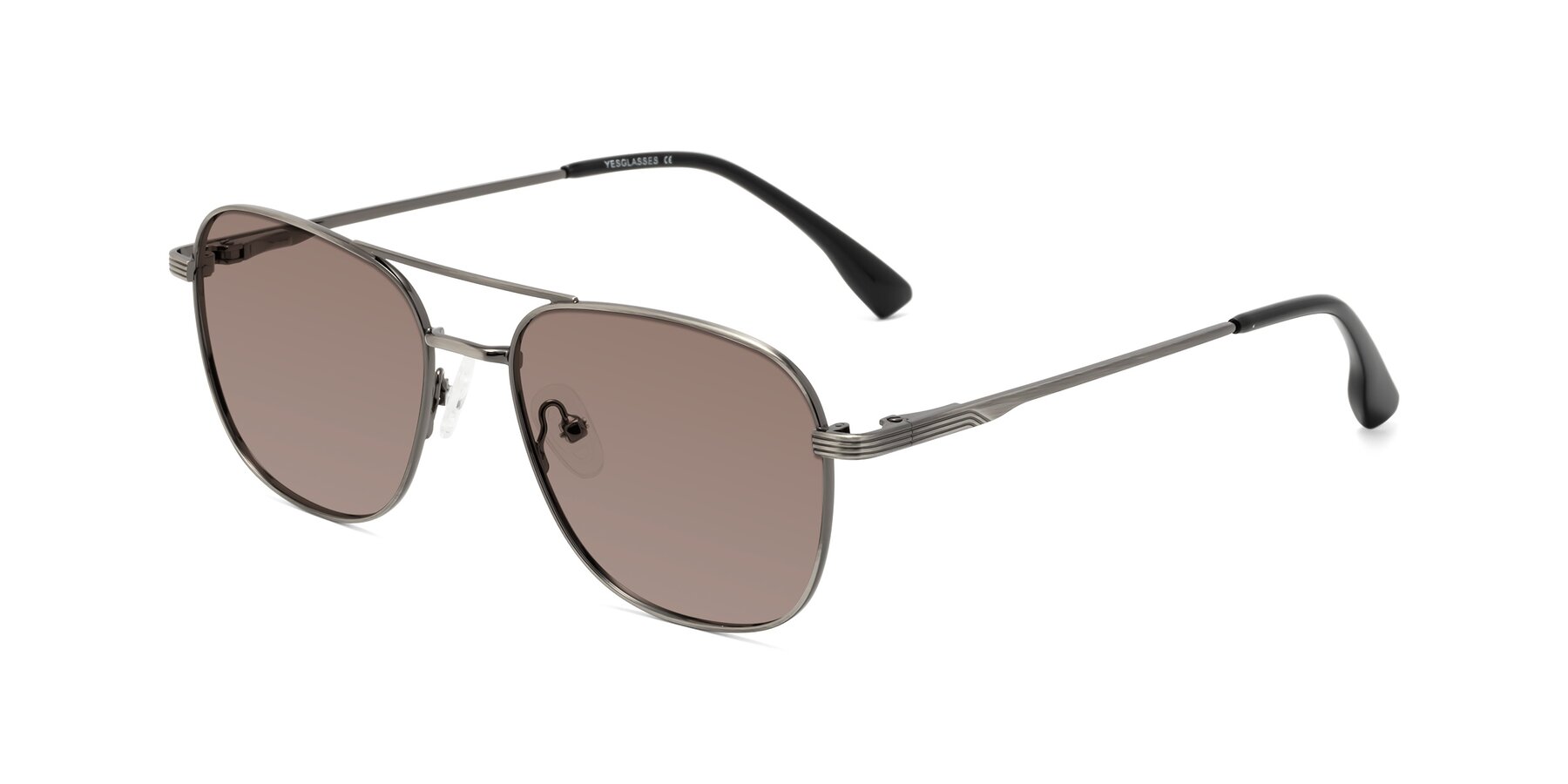 Angle of Summer in Gunmetal with Medium Brown Tinted Lenses