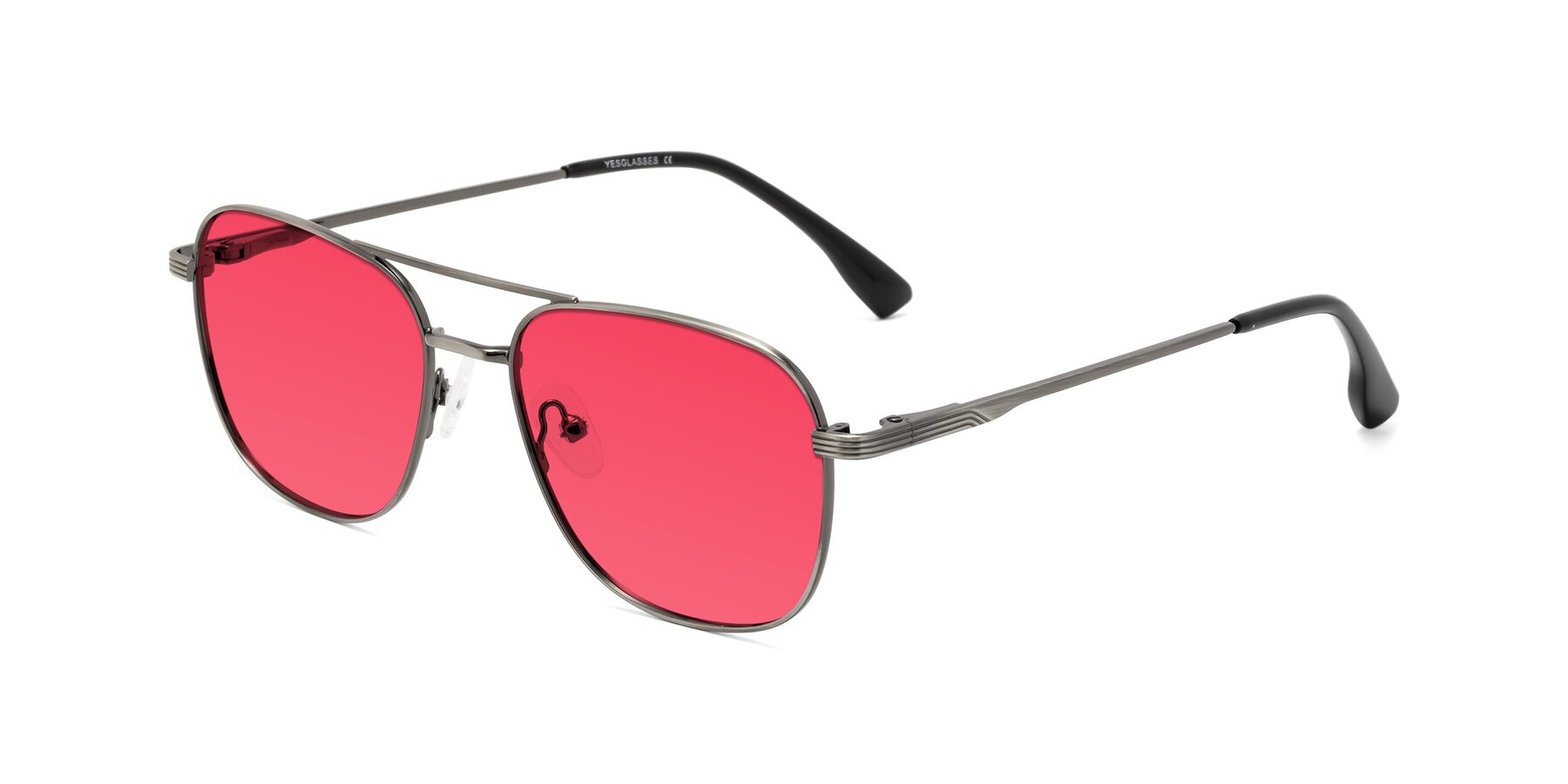 Angle of Summer in Gunmetal with Red Tinted Lenses