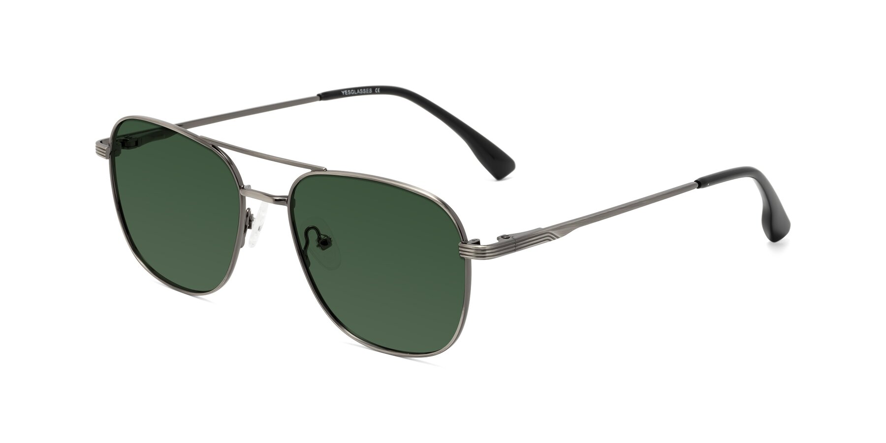 Angle of Summer in Gunmetal with Green Tinted Lenses