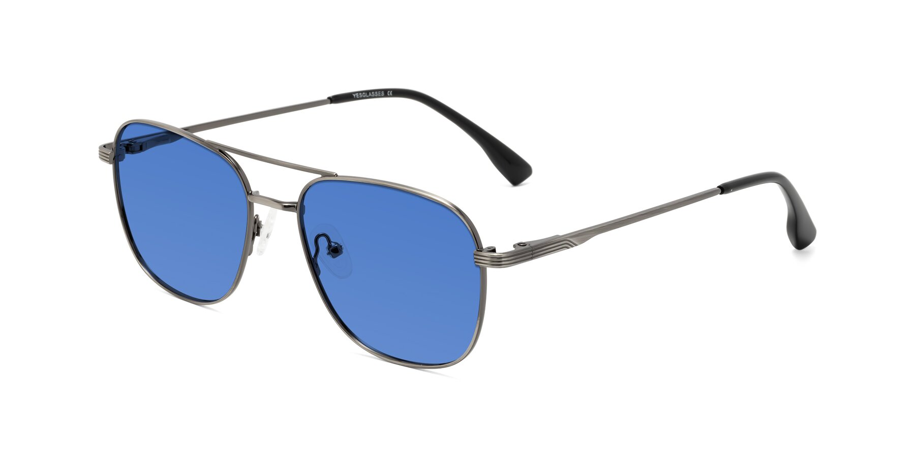 Angle of Summer in Gunmetal with Blue Tinted Lenses