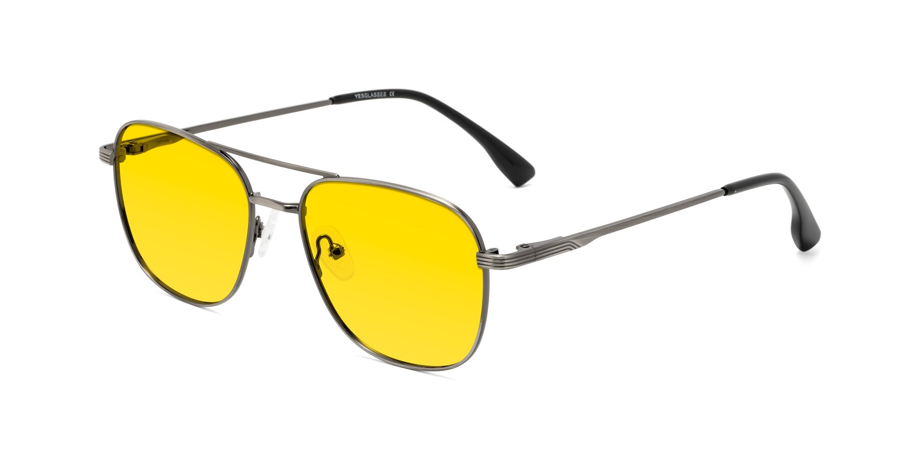 Angle of Summer in Gunmetal with Yellow Tinted Lenses