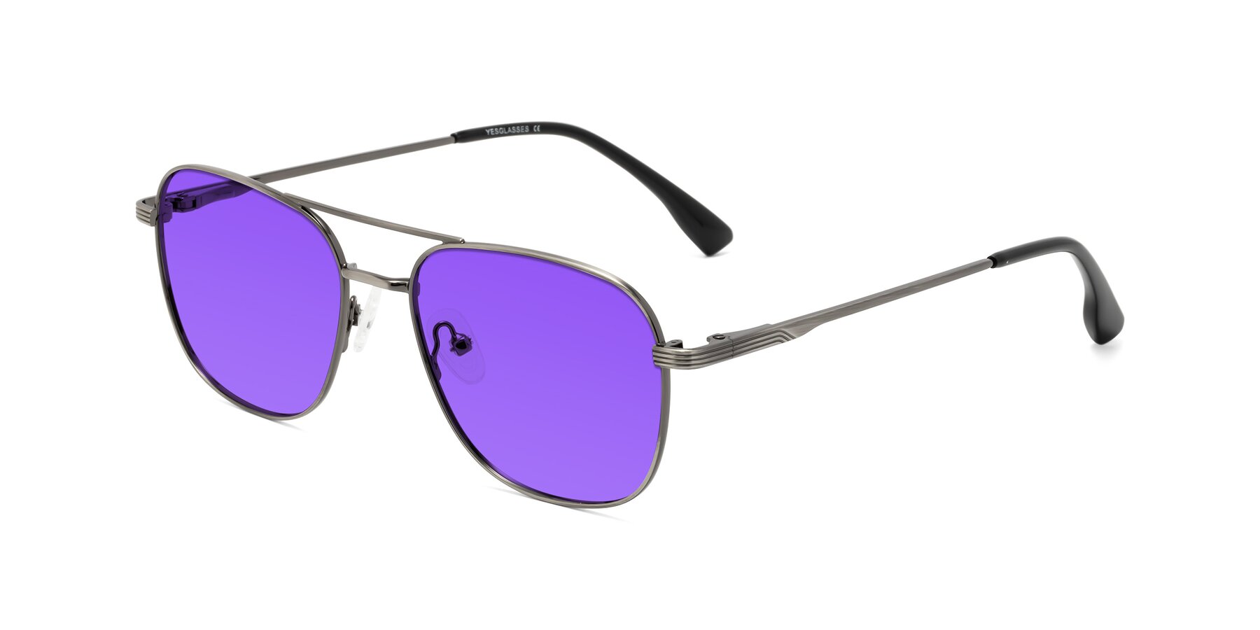 Angle of Summer in Gunmetal with Purple Tinted Lenses