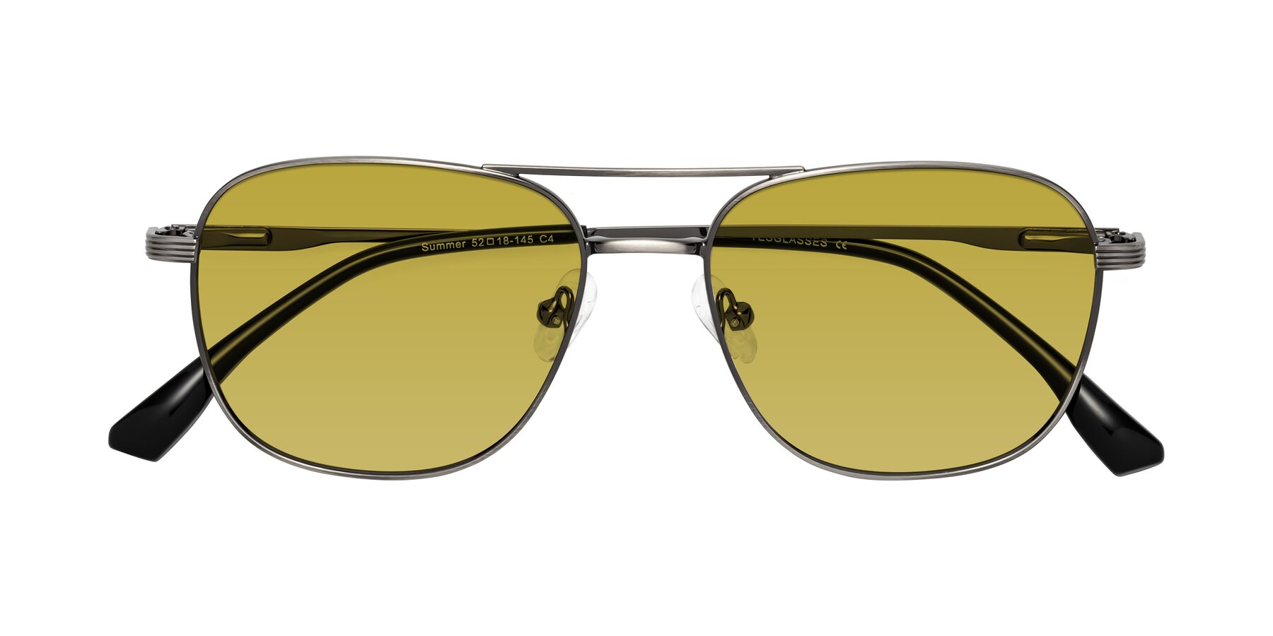 Folded Front of Summer in Gunmetal with Champagne Tinted Lenses