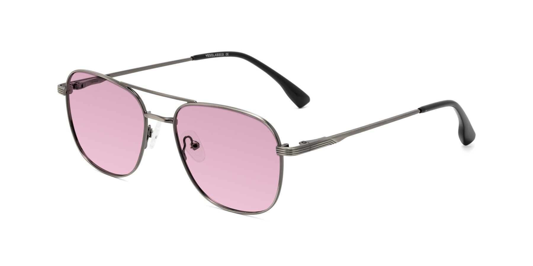 Angle of Summer in Gunmetal with Light Wine Tinted Lenses