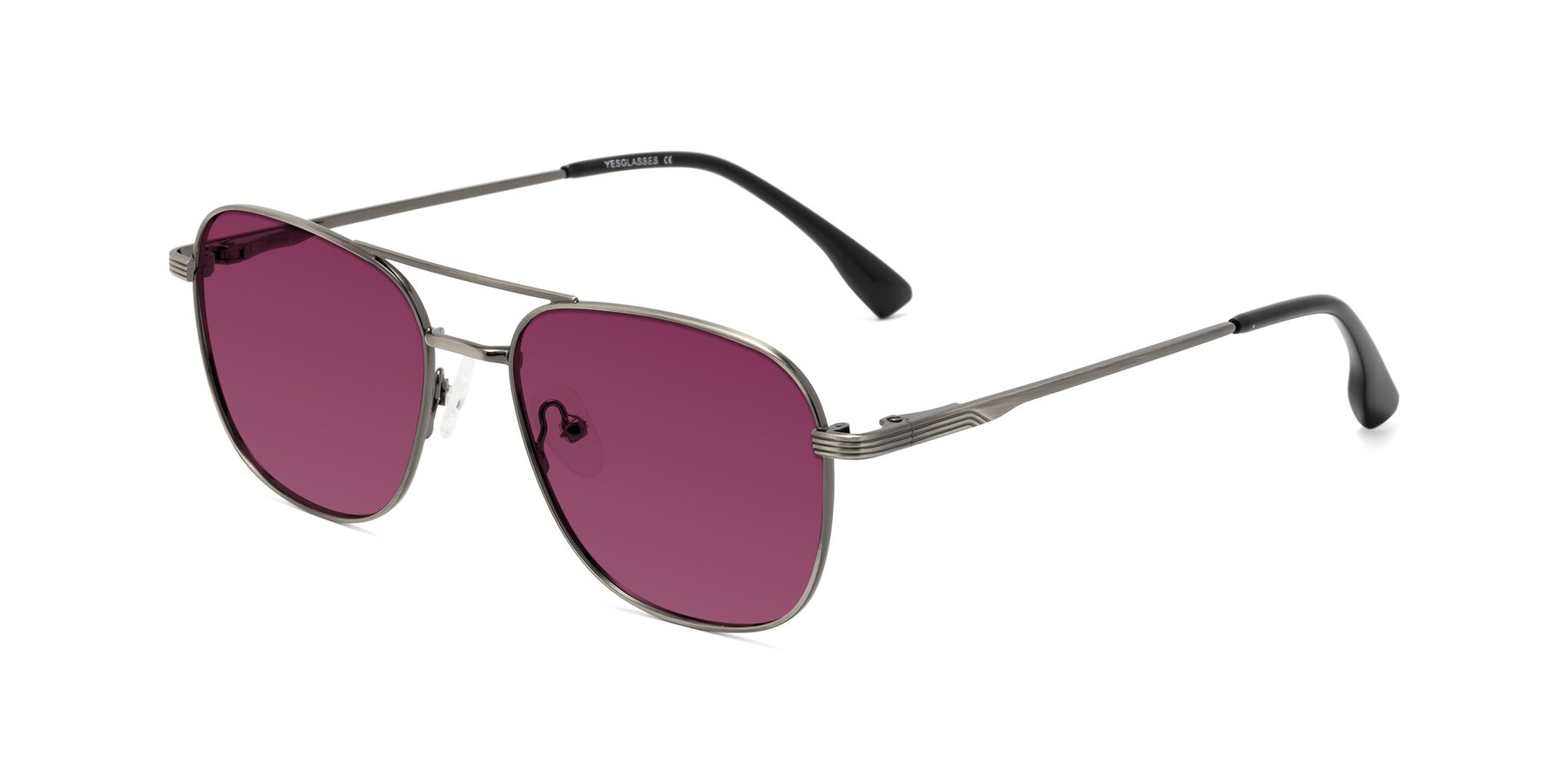 Angle of Summer in Gunmetal with Wine Tinted Lenses