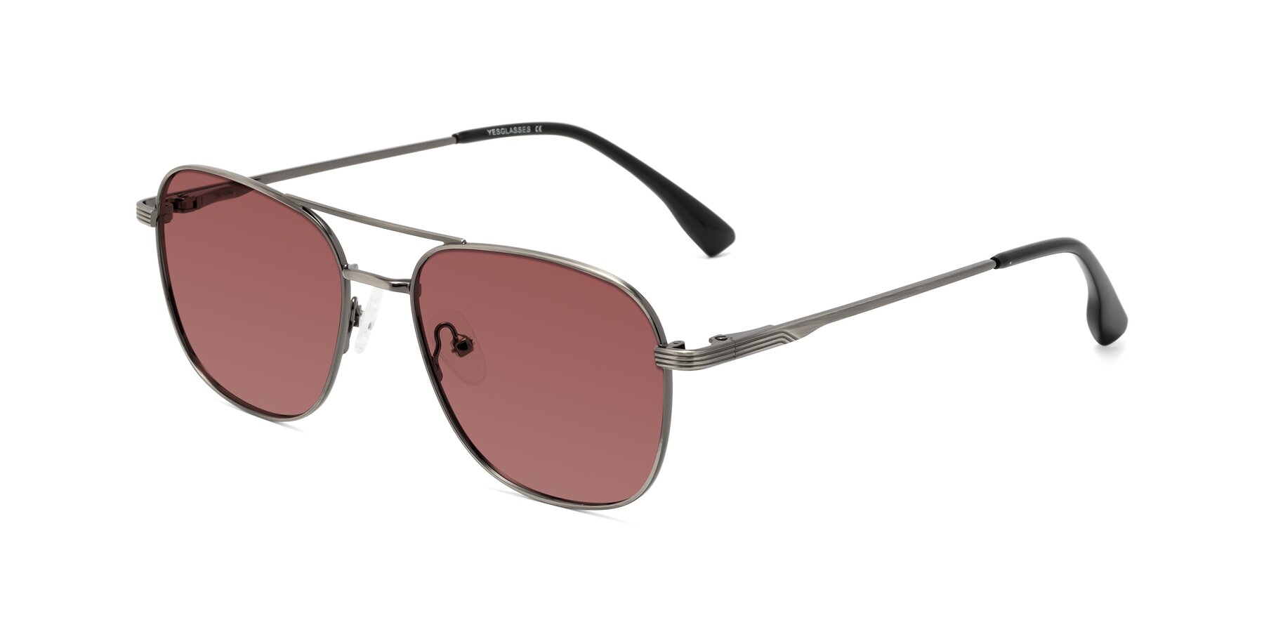 Angle of Summer in Gunmetal with Garnet Tinted Lenses