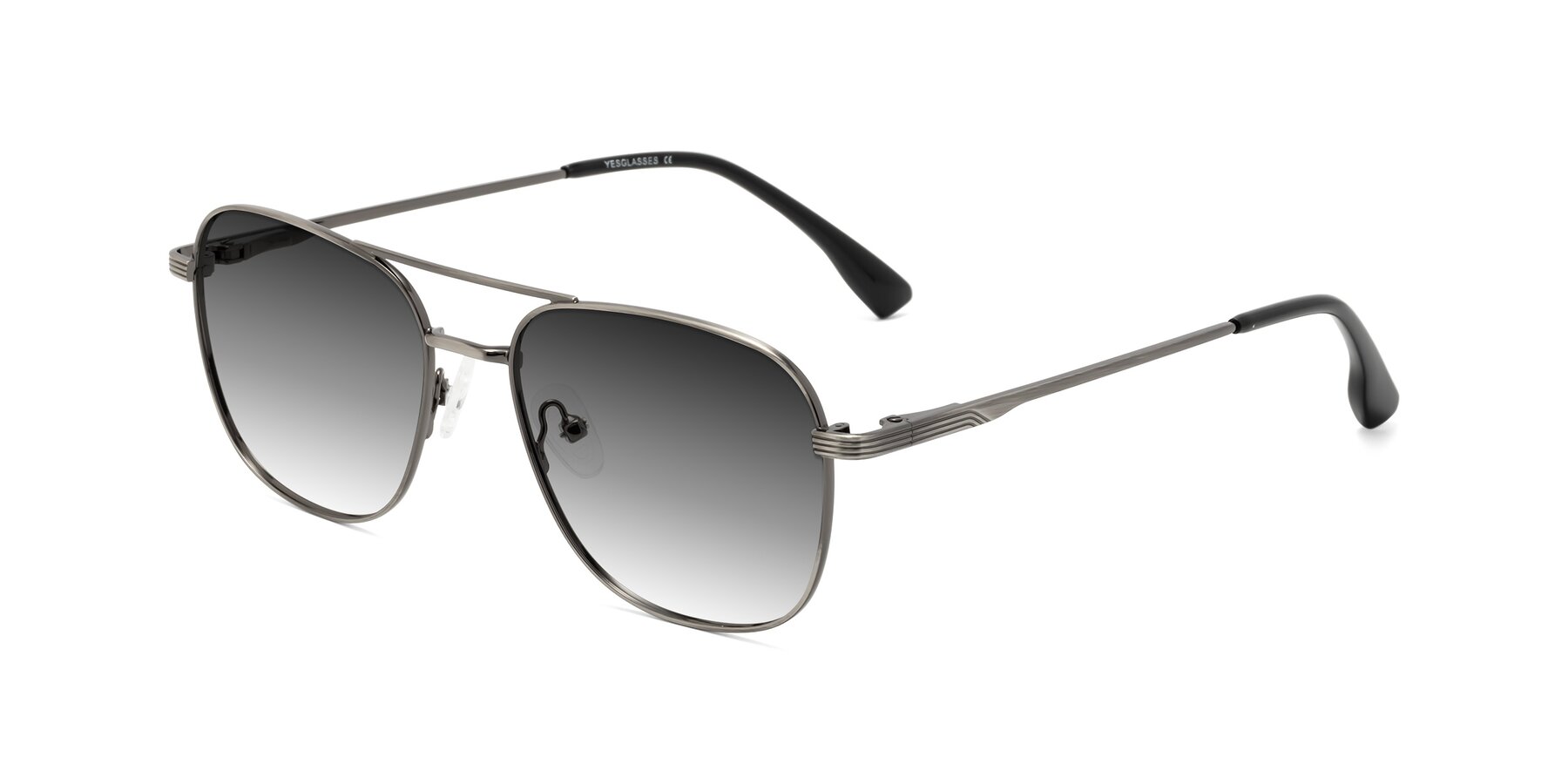 Angle of Summer in Gunmetal with Gray Gradient Lenses