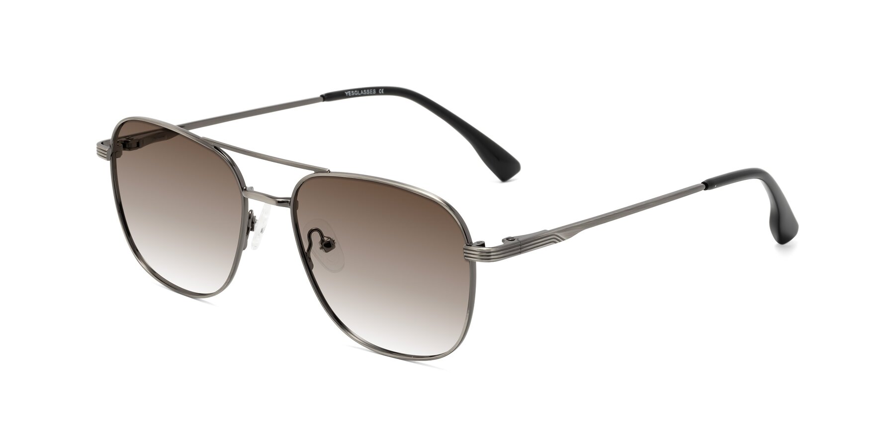 Angle of Summer in Gunmetal with Brown Gradient Lenses