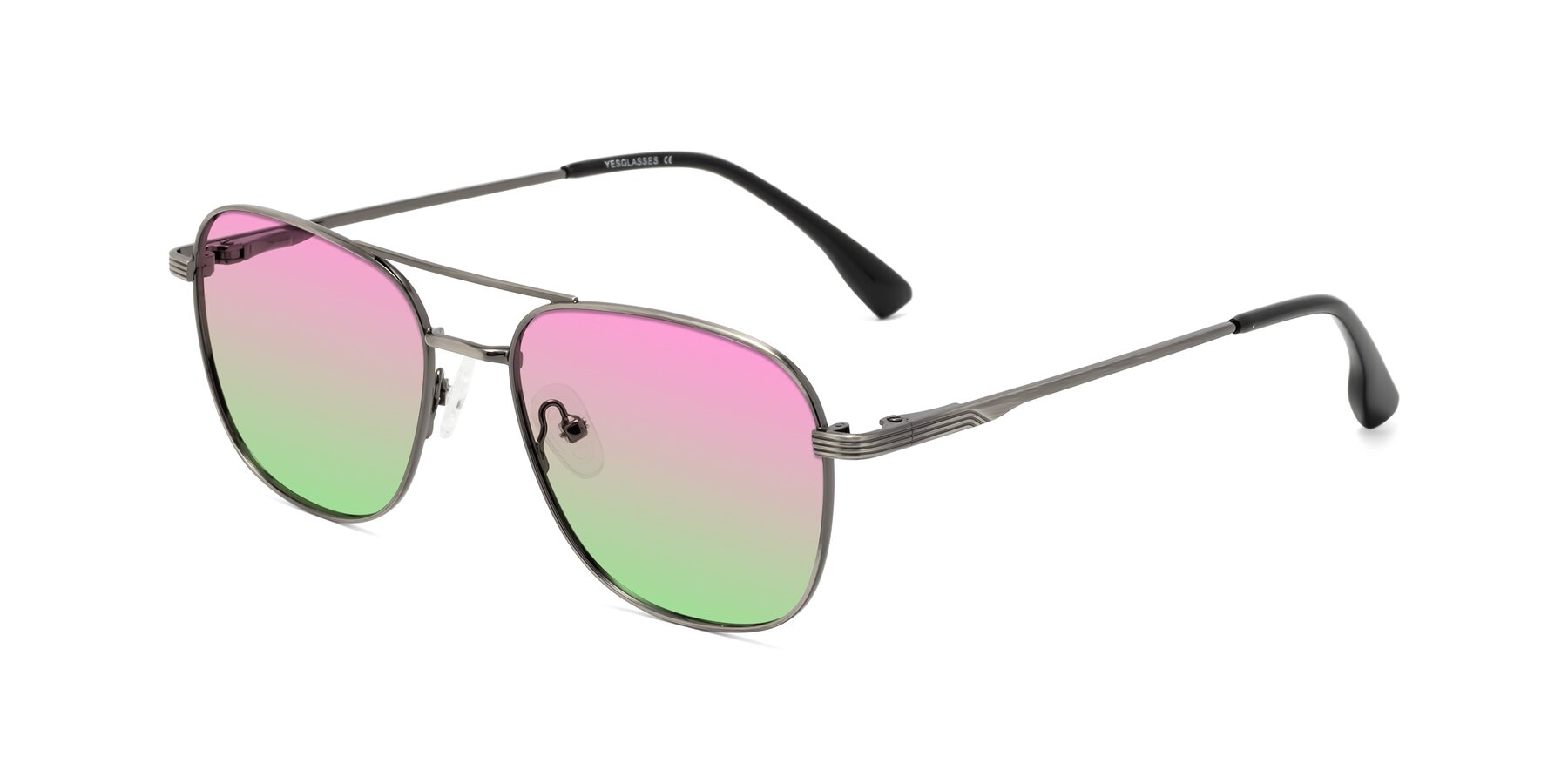 Angle of Summer in Gunmetal with Pink / Green Gradient Lenses