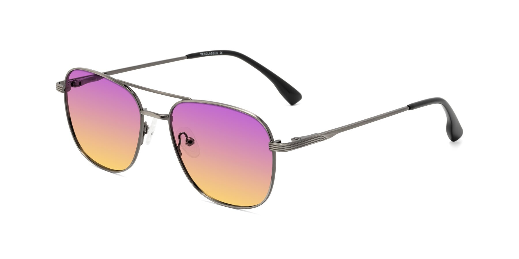 Angle of Summer in Gunmetal with Purple / Yellow Gradient Lenses