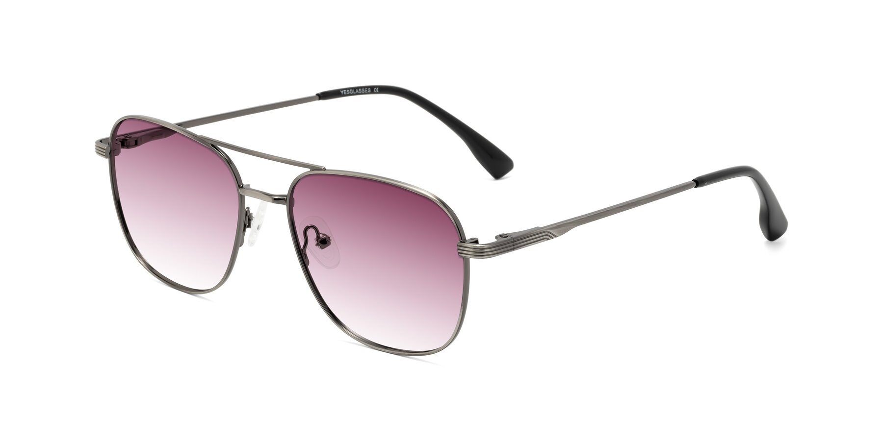 Angle of Summer in Gunmetal with Wine Gradient Lenses