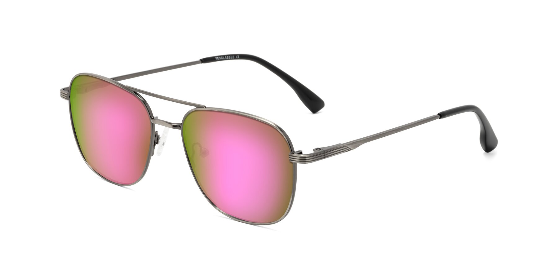 Angle of Summer in Gunmetal with Pink Mirrored Lenses