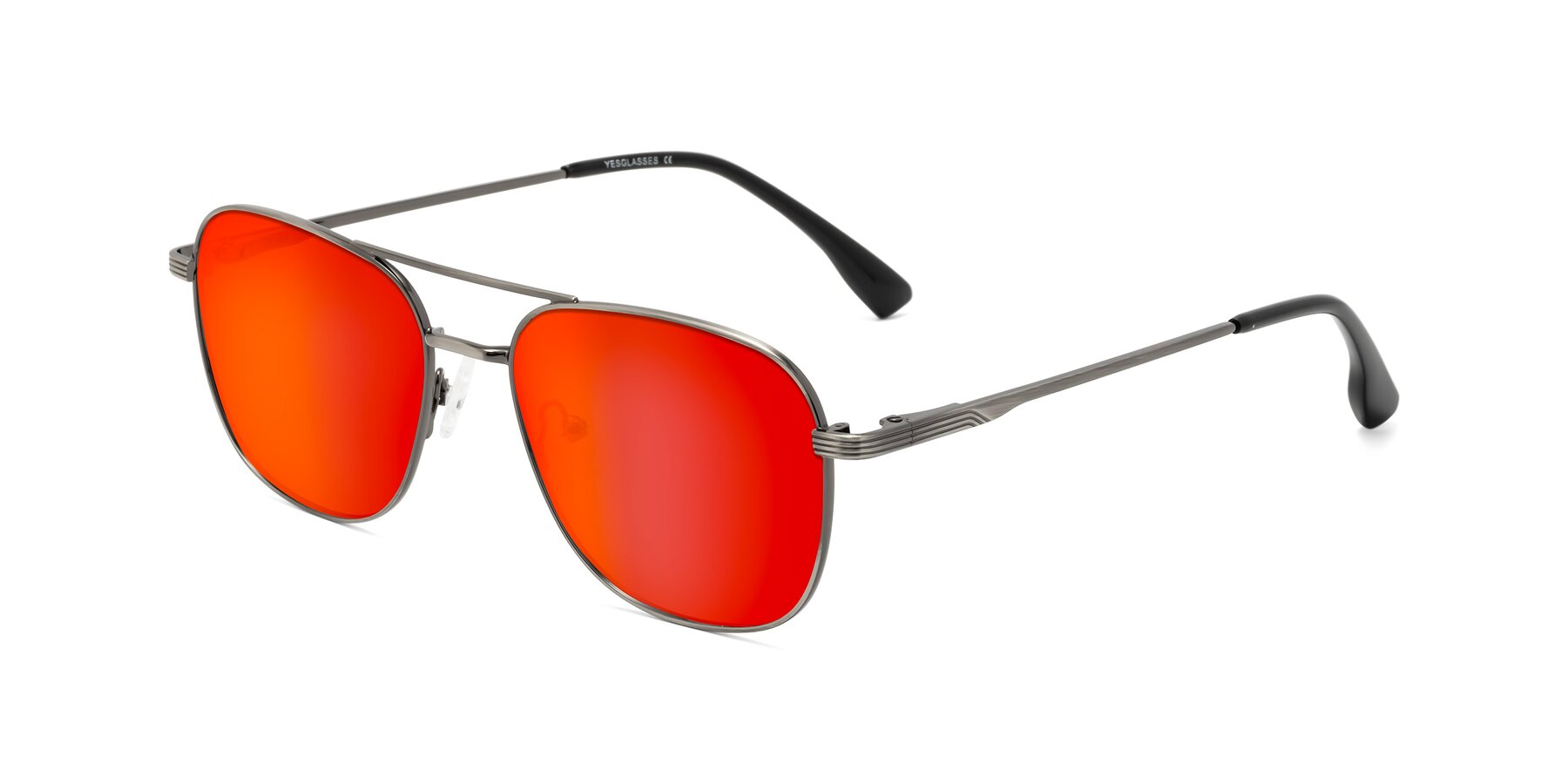 Angle of Summer in Gunmetal with Red Gold Mirrored Lenses