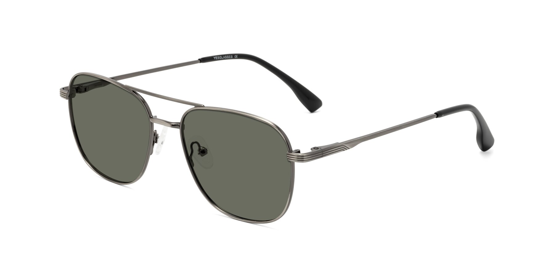 Angle of Summer in Gunmetal with Gray Polarized Lenses