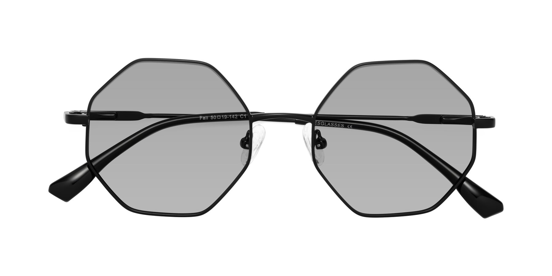 Folded Front of Fall in Black with Light Gray Tinted Lenses