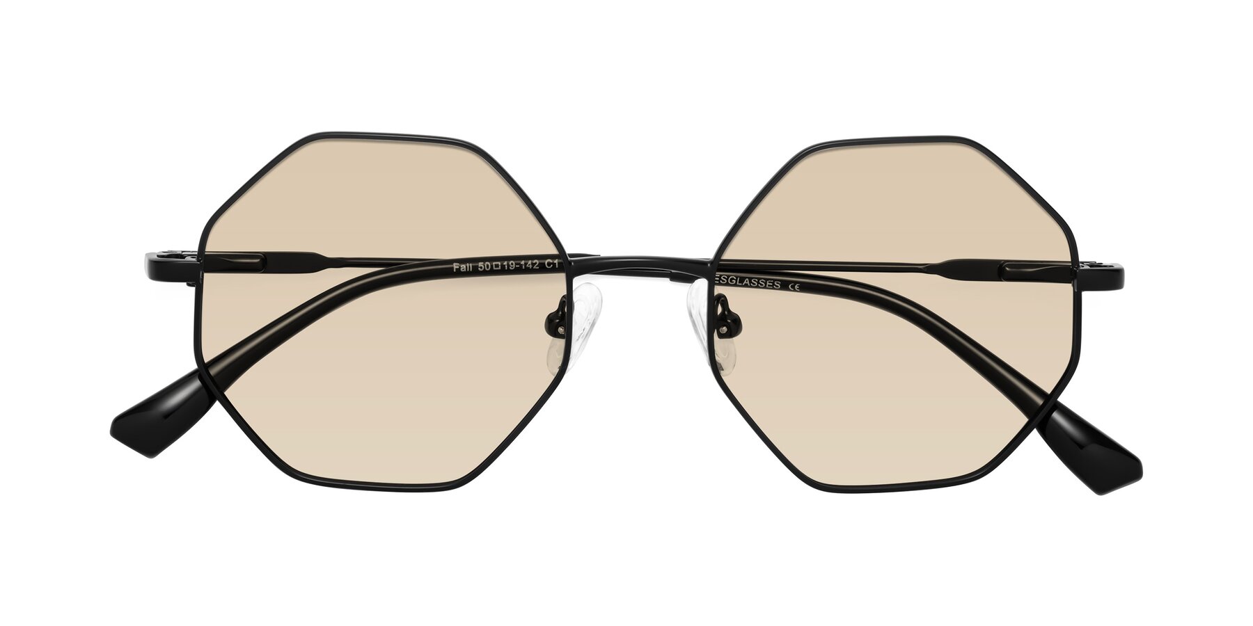 Folded Front of Fall in Black with Light Brown Tinted Lenses