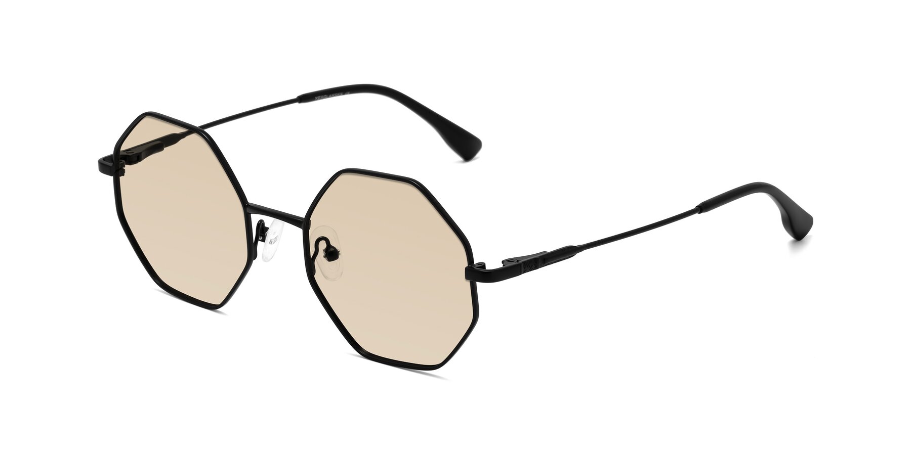 Angle of Fall in Black with Light Brown Tinted Lenses