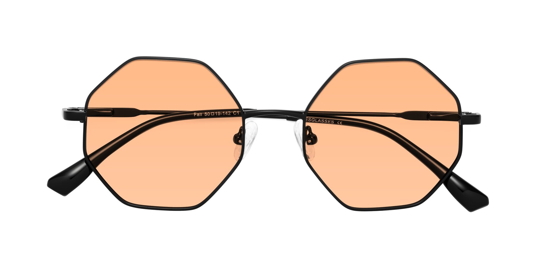 Folded Front of Fall in Black with Light Orange Tinted Lenses