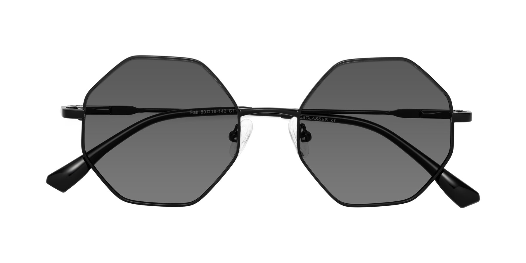 Folded Front of Fall in Black with Medium Gray Tinted Lenses