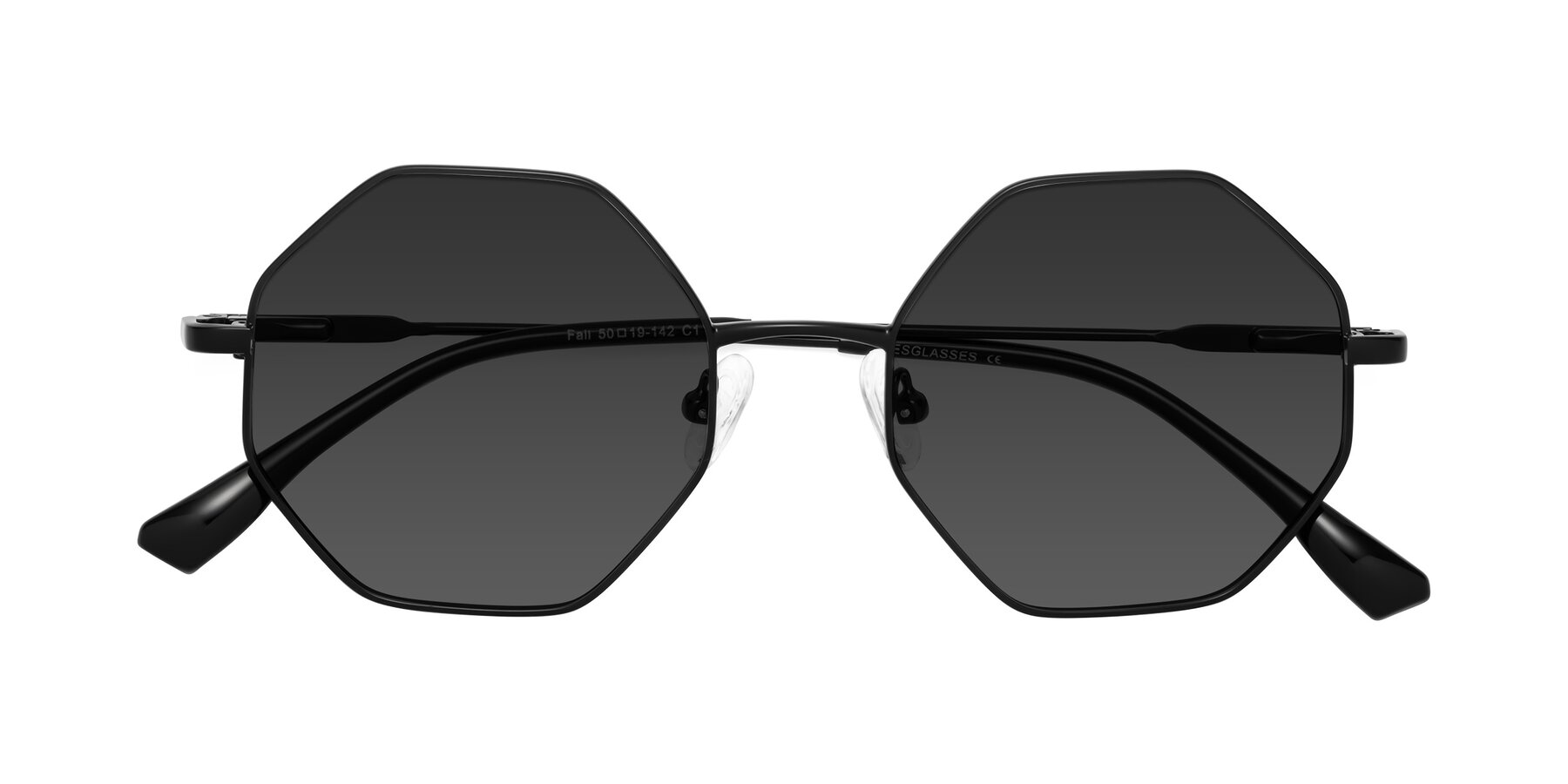 Folded Front of Fall in Black with Gray Tinted Lenses