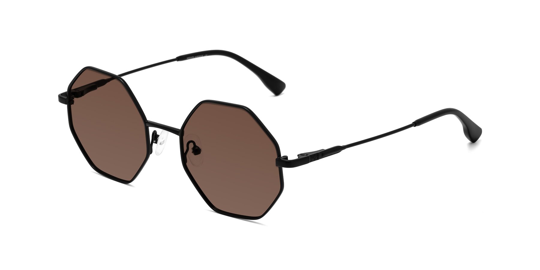 Angle of Fall in Black with Brown Tinted Lenses