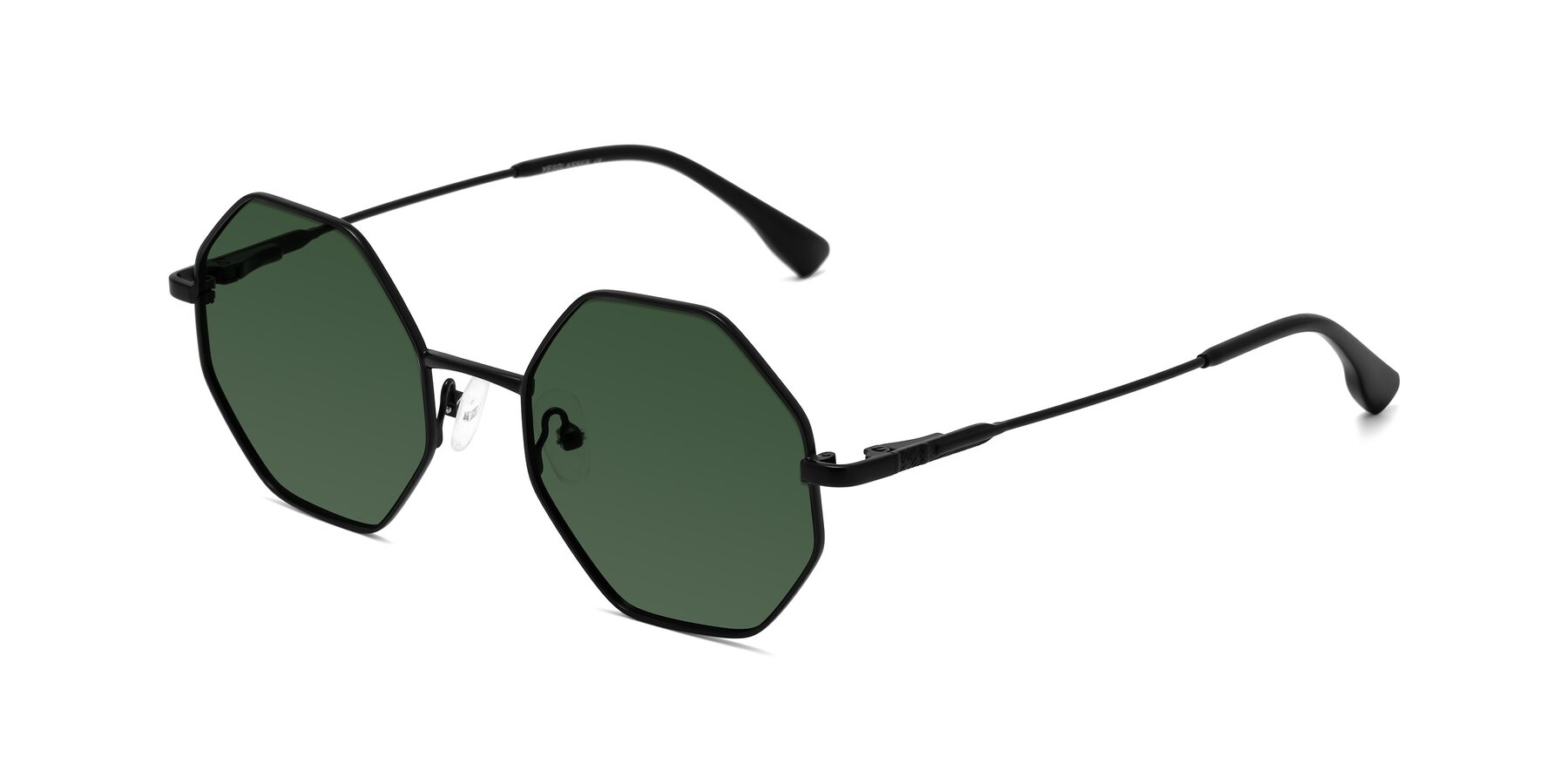 Angle of Fall in Black with Green Tinted Lenses