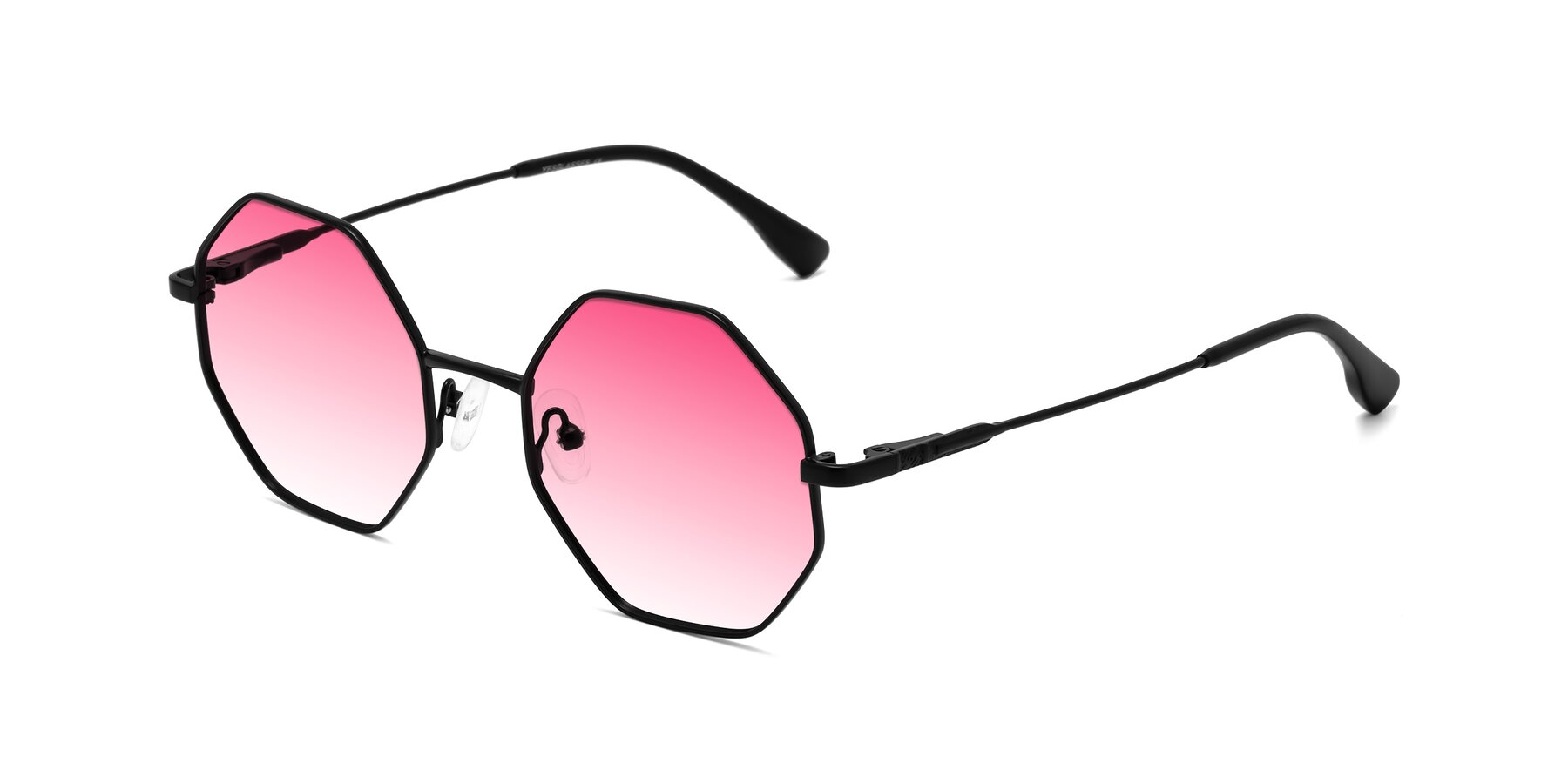 Angle of Fall in Black with Pink Gradient Lenses