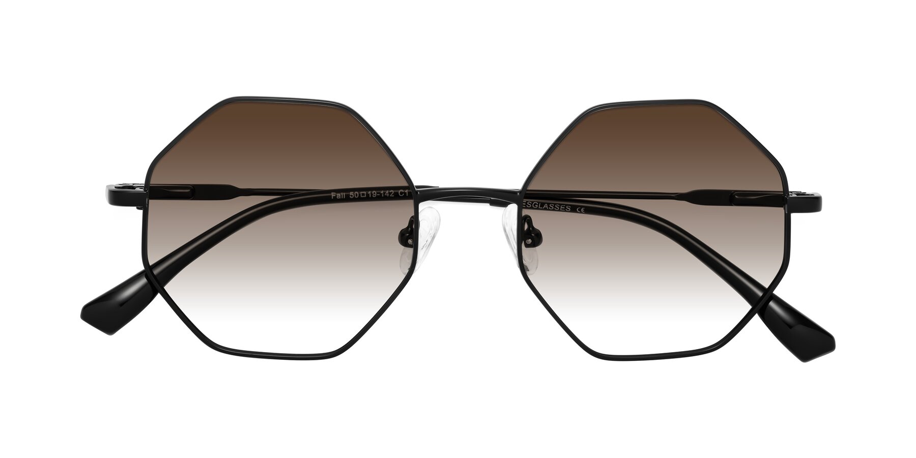 Folded Front of Fall in Black with Brown Gradient Lenses