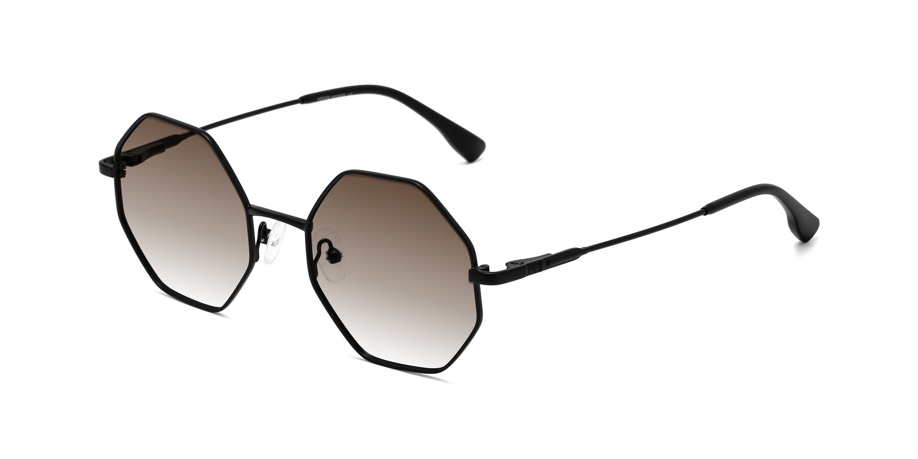 Angle of Fall in Black with Brown Gradient Lenses