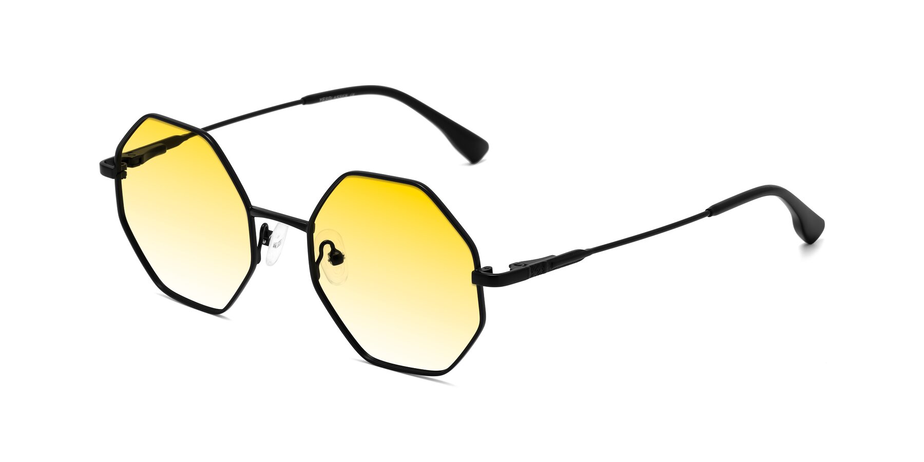 Angle of Fall in Black with Yellow Gradient Lenses