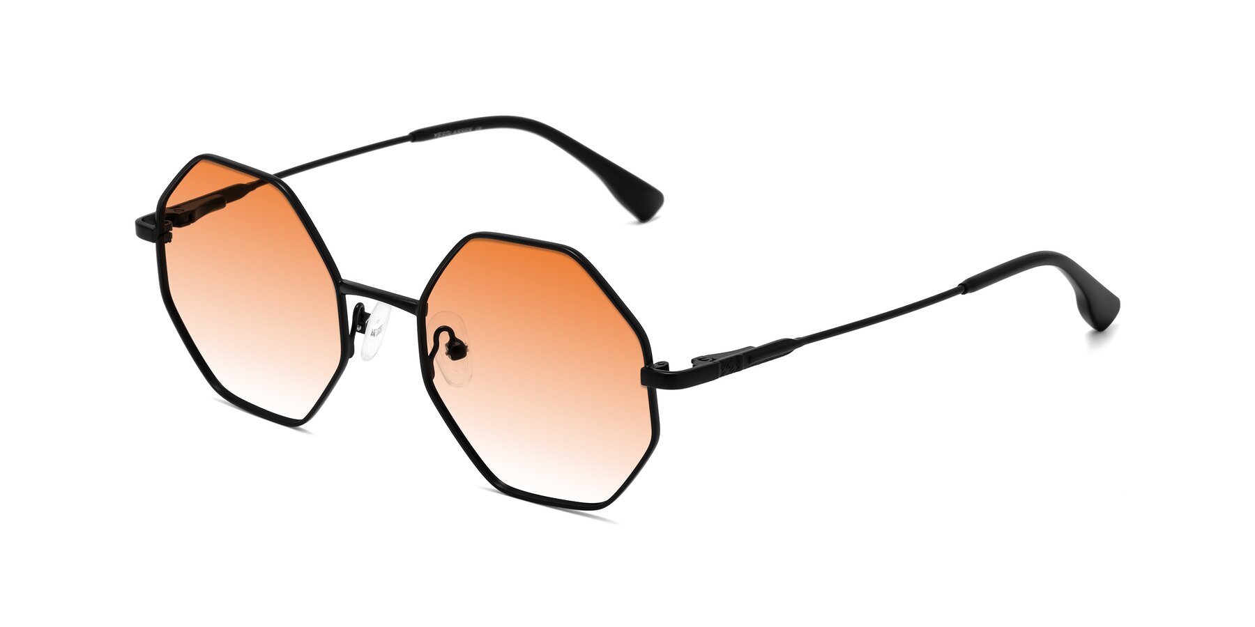 Angle of Fall in Black with Orange Gradient Lenses