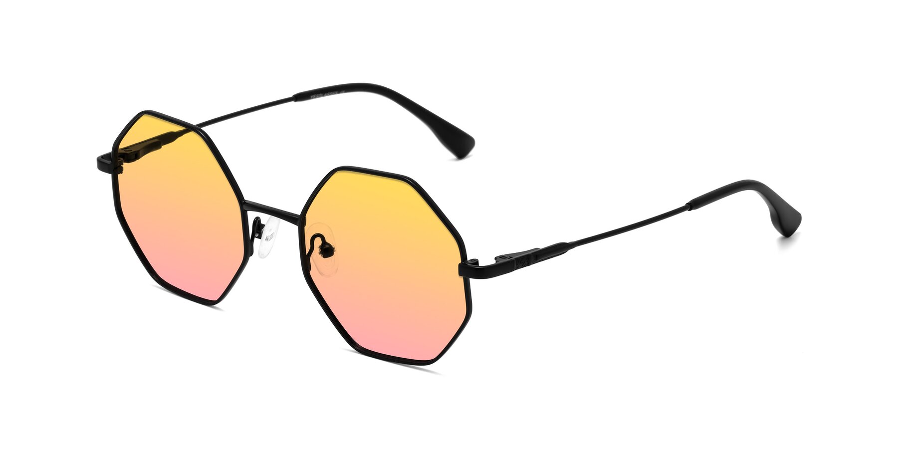 Angle of Fall in Black with Yellow / Pink Gradient Lenses