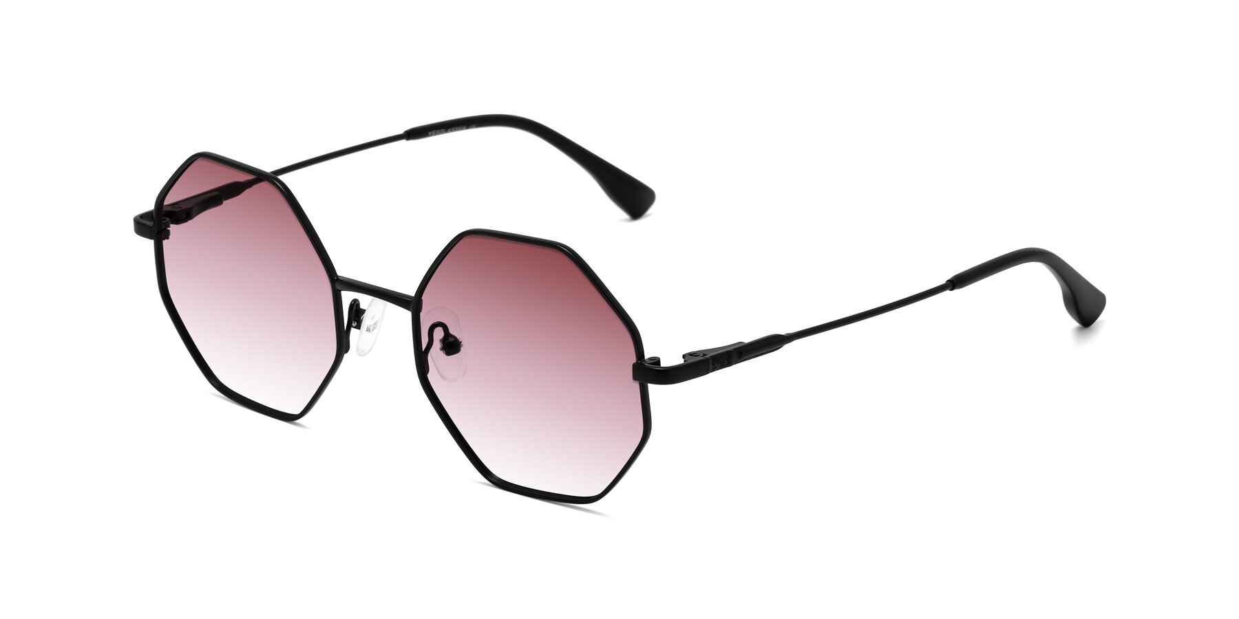 Angle of Fall in Black with Garnet Gradient Lenses