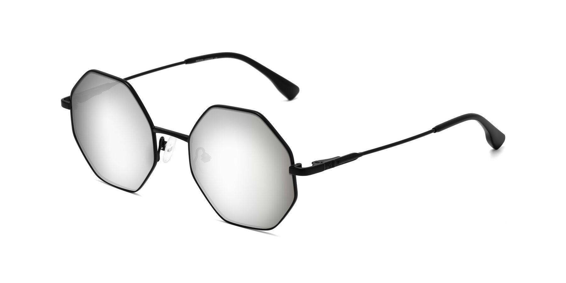 Angle of Fall in Black with Silver Mirrored Lenses