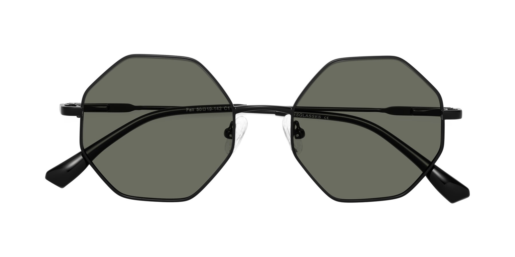 Folded Front of Fall in Black with Gray Polarized Lenses