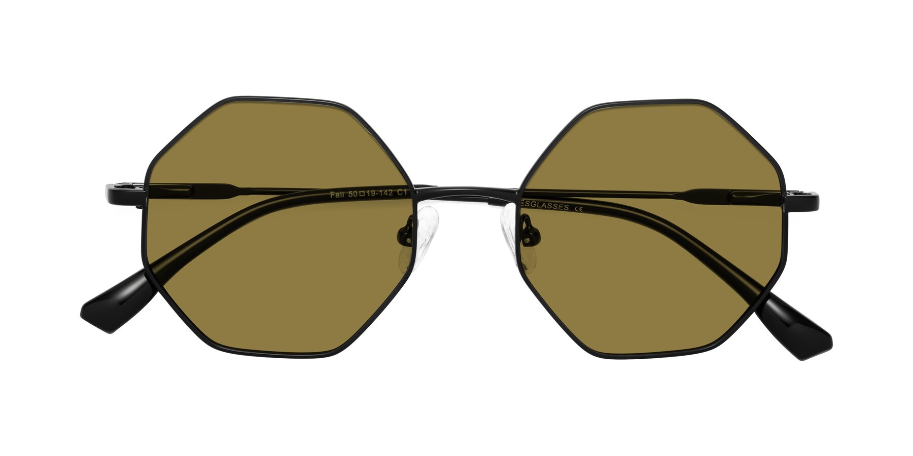 Folded Front of Fall in Black with Brown Polarized Lenses