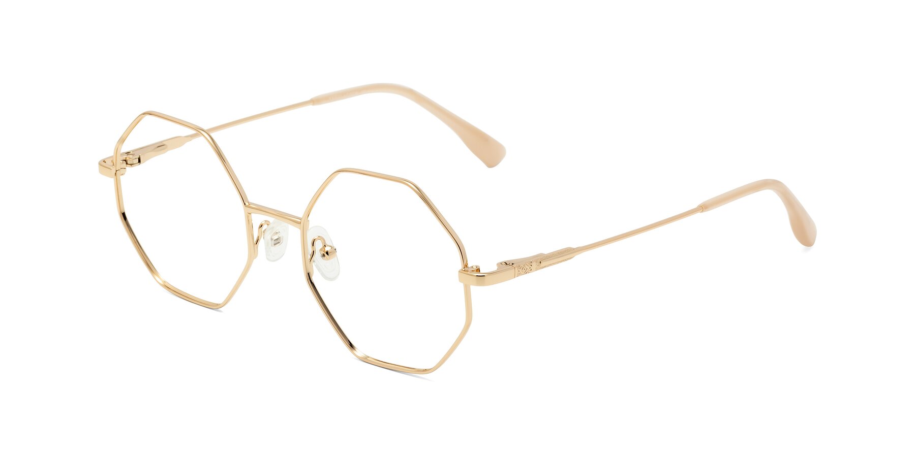 Angle of Fall in Gold with Clear Eyeglass Lenses