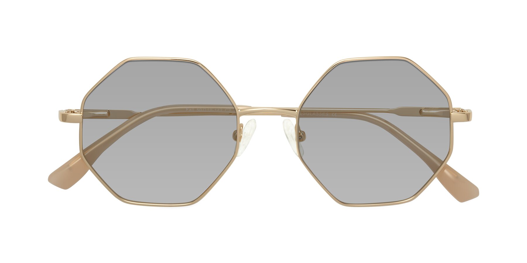 Folded Front of Fall in Gold with Light Gray Tinted Lenses