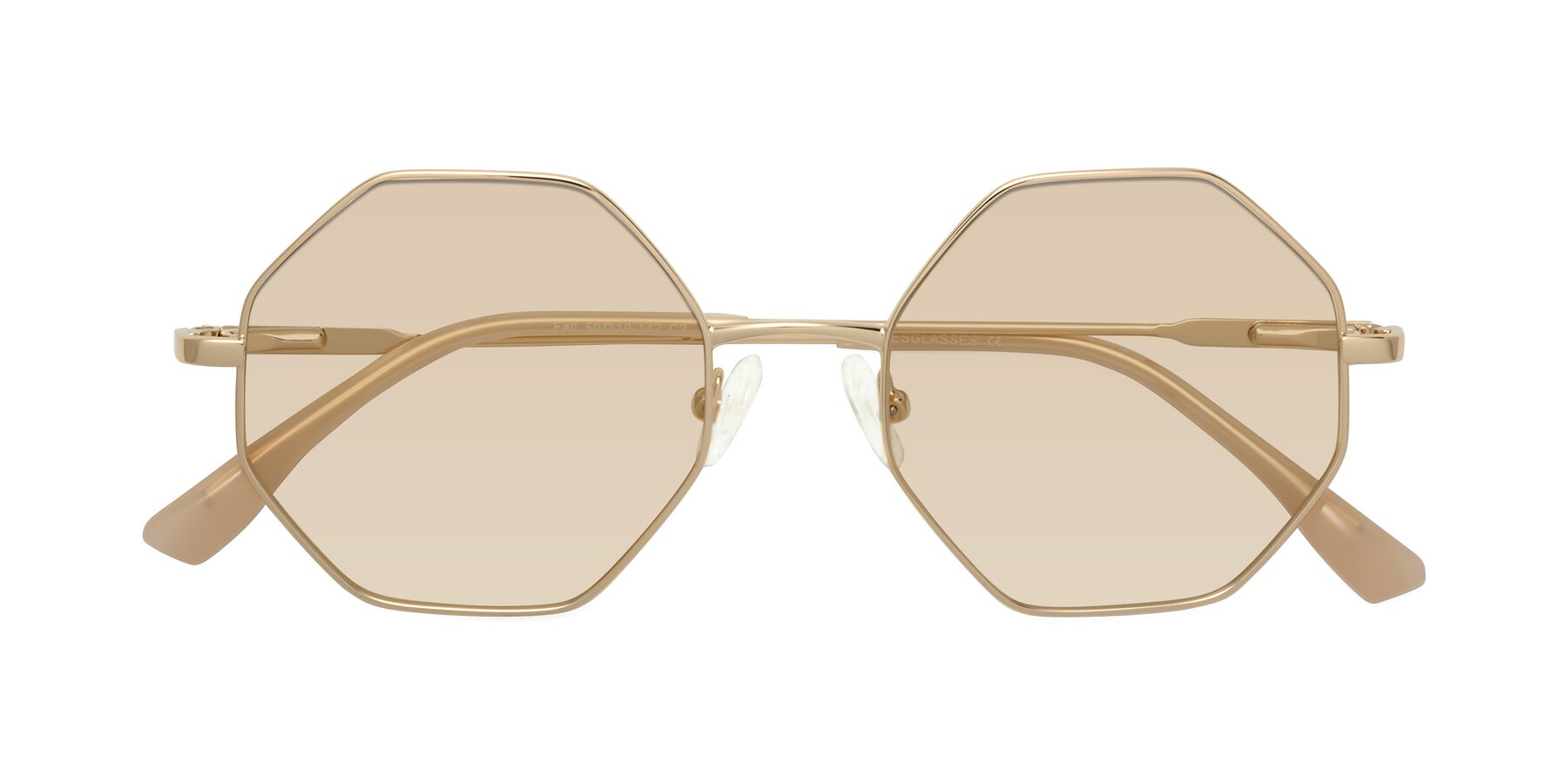 Folded Front of Fall in Gold with Light Brown Tinted Lenses