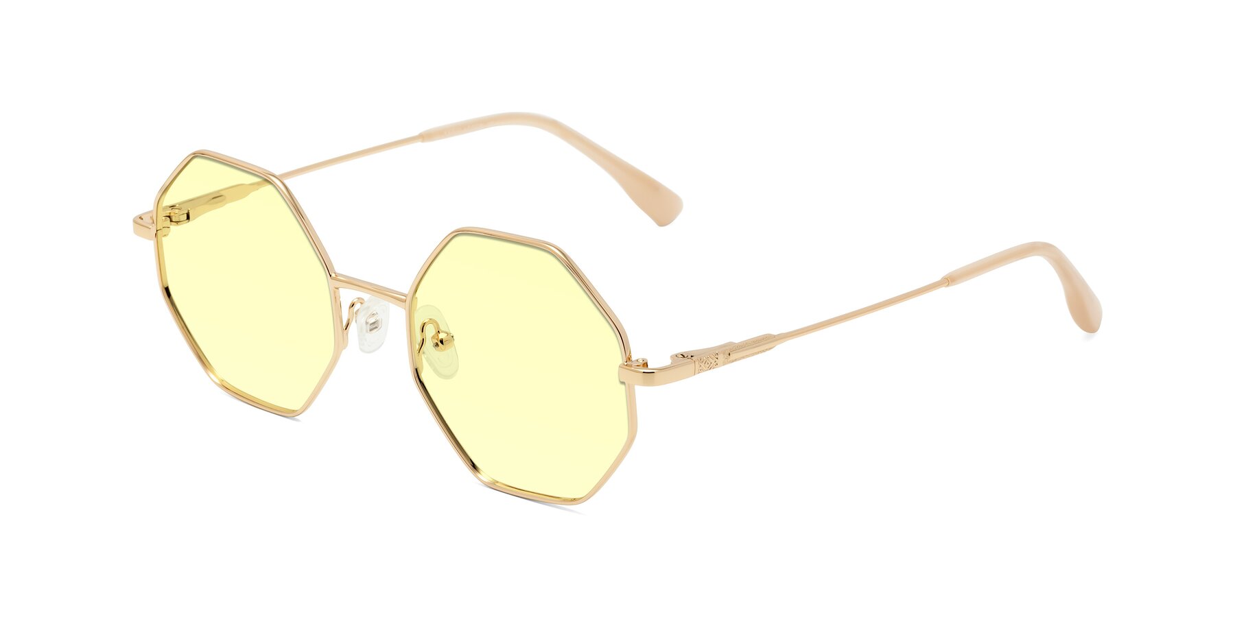 Angle of Fall in Gold with Light Yellow Tinted Lenses